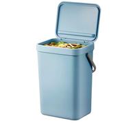 EKO - Puro - Cestino extra large da montare a parete o da appendere in titanio blu - perfetto per cucina e casa, 12 litri
