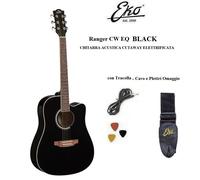 EKO RANGER CW EQ BLACK CHITARRA ACUSTICA ELETTRIFICATA CUTAWAY COLORE NERO