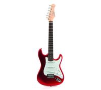 EKO S-100 3/4 CHROME RED, Chitarra Elettrica misura ridotta Scala 3/4, Colore rosso, bianco