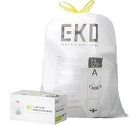 EKO - Sacchetti Pattumiera - Code A - 80 Pezzi - 3-6 Litri - Extra Resistenti con Laccetto - Bianchi - Compatibili con Pattumiere EKO