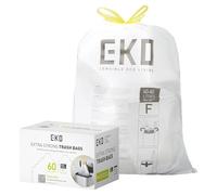 EKO Easy-Dispense - Rotolo di 60 sacchetti per la spazzatura da cucina extra forti con coulisse, 40-60 litri, confezione da 60, codice F