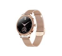 EKO ! Smartwatch, orologio sportivo, contapassi, schermo da 1,09", cardiofrequenzimetro, pressione sanguigna SpO2 (oro - cinturino milanese)