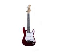 EKO ST-100 MINI CHITARRA ELETTRICA ROSSA 3/4 TRAVEL PER BAMBINO STRAT CHROME RED