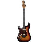 EKO GUITARS - Chitarra Elettrica ST-300 LH, Corpo Pioppo, Manico Acero, Tastiera Laurel 22 Tasti, 3 Pickup Single-Coil, Ponte Tremolo, Scala 650 mm, Colore Sunburst