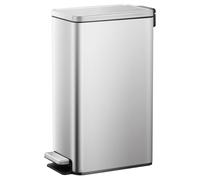 EKO Pattumiera Cucina Stella Slim 30L con Pedale | Acciaio Inox Antimpronta | Design Compatto | Chiusura Silenziosa Bagno