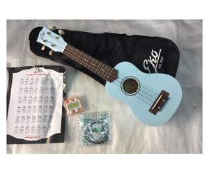 Eko Uku Primo Ukulele Soprano blu + custodia + corde + accordatore + prontuario
