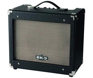 Eko V 25 - Amplificatore Combo per Chitarra a 2 Canali da 25W con cono da 8 pollici, Nero