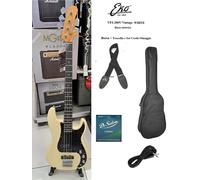 EKO VPJ280 V Vintage White Basso Elettrico tipo Precision Jazz Borsa e Tracolla