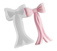 Ekoama Candela in silicone a coda lunga Bowknot per candele fatte a mano sapone che fa cioccolato Candy Holiday e resina epossidica