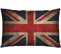 EKOBLA Federa per cuscino con bandiera del Regno Unito, design vintage, stile retrò, bandiera britannica, rustica, grunge, decorazione artistica per divano, letto, letto matrimoniale standard, 50 x 76