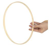 EkoDeko - Anelli in bambù, 20 cm, confezione da 3 (3 pezzi) - Anelli in legno per fai da te e decorazioni, anelli in bambù per macramè, ghirlande e composizioni floreali