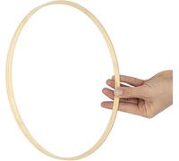 EkoDeko - Anelli in legno di bambù, per fai da te, con fiori (1, 40 cm)