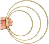 EkoDeko - Anelli per bambini, in bambù, dimensioni: 15 cm, confezione da 5