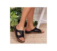 EKOEH Donne Casual Estate Quotidiana Comodi Sandali Slip On, Sandali da Donna con Supporto per L'Arco, Sandali Comodi da Donna (36,Black)