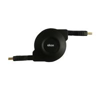 Ekon cavo HDMI retraibile 1.4, retrattile, maschio maschio, 1 metro, risoluzione Ultra HD, connettori dorati, antipiega, per TV, proiettori, laptop, PC, MacBook, PlayStation, Nintendo Switch