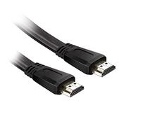 Ekon cavo HDMI piatto 2.0 con ethernet, sottile, maschio maschio, 1.8 metri, risoluzione 4K e 3D, copri connettori, per TV, proiettori, laptop, PC, MacBook, PlayStation, Nintendo Switch
