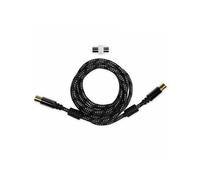 Cavo antenna satellitare con connettori dorati e cavo in tessuto, lungo 1,8m