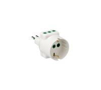 Ekon ECELX3OUTSCHU10W adattatore per presa di corrente Tipo L (IT) Tipo L (IT) + Tipo F Bianco