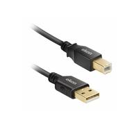 Ekon Cavo USB-A USB-B, USB 2.0, maschio maschio, 3 metri, connettori dorati, antipiega, per stampante, scanner, fax, tastiera, mouse