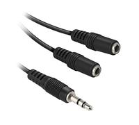 Cavo audio jack 3,5 mm stereo maschio a 2 jack 3,5mm stereo femmina, lunghezza
