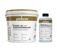 EKOPEL Vernice per vasca da bagno oro 2 K. Inodore. Uno strato spesso e liscio. Tempo di indurimento 24 pezzi (3,35 kg (vasca fino a 1,7 m di lunghezza), bianco)
