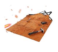 EKOUQIN A Grembiule di Saldatura in Pelle Heat Resistente al Lavoro Pesante A Gara Forge con 6 Tasche 42 Pollici di Larghezza, Saldatura in Pelle Calda Resistente al Calore e alla Fiamma