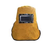 EKOUQIN Cappuccio in Pelle Resistente all'abrasione montata con Cappuccio anticarro e Maschere di Saldatura ad Alta Temperatura Resistente al Calore e alla Fiamma(CKB-2012)