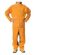 EKOUQIN Cucitura della Saldatura di Saldatura Isolante Anti-scalette di Abbigliamento Protettivo Set turisti di Saldatura, Tuta di Saldatura Resistente al Calore e alla Fiamma(Yellow,XX-Large)