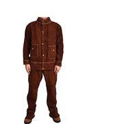 EKOUQIN Pantaloni for Camicia da Saldatura for Uomini Abiti da saldatrice Anti -scaldale Resistenti alla Fiamma Pesante durevoli e Facili da Indossare Resistente al Calore e alla Fiamma(Model C,3XL)