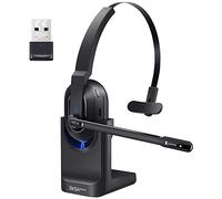 EKSA Cuffie Bluetooth con Microfono e Cancellazione Rumore, Dongle USB, 45h Autonomia e 10m Portata, Cuffie con Filo per PC, Teams, Ufficio, Call Center