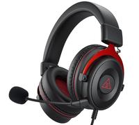 EKSA Cuffie Gaming con Cavo e Microfono, Audio Stereo 3D, Driver da 50 mm, Microfono Rimovibile con Riduzione del Rumore, 240 g, per PC PS4 PS5 Xbox One Switch Rosso