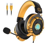 EKSA Cuffie Gaming, E900Pro Cuffie PS5 con audio surround 7.1 e microfono con cancellazione del rumore, Jack Audio USB & 3,5mm, Cuffie PC super leggere con luce LED per PC/Mac/Switch/PS4/PS5/Xbox One