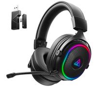 EKSA Mako BT Cuffie Wireless Gaming Per PC/Ps5/Ps4, 2.4 GHz Cuffie Wireless Con Microfono,Microfono Con Cancellazione Del Rumore 7.1 Di Bassa Latenza,Durata Di Oltre 36+ Ore