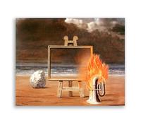 EKSED Surrealismo quadri,Riproduzione quadri famosi su tela,stampa su tela,La Belle Captive quadro moderno soggiorno astratto,decorazione artistica da parete 80x96cm(31x38in) Senza cornice