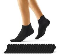 EKSHER Calzini Uomo Corti 20 Paia Calze Donna Corte Estivi Calza Sportive Cotone Nero Elastiche Running Trekking Tennis Traspirante Morbido