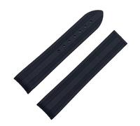 EKSIL 20mm curvo End Watch Belt Qualità Naturale Gomma Morbida Silicone Cinturino Per Omega Cinturino New Seamaster 300 AT150 Bracciale, Gold Buckle-20mm