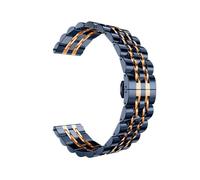 EKSIL 22mm 20mm sette perline solide cinturino in acciaio inossidabile per Huawei Watch4 4Pro GT2/3Pro cinturino 46mm per Samsung Watch 46mm cinturini per bracciale 45mm(Blue Rose,22mm)