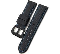 EKSIL - Cinturino in fibra di carbonio e pelle di vitello, 24 mm e 26 mm, adatto per Panerai Luminor Submersible PAM01119 01663, cinturino in nylon, 24mm, Agata