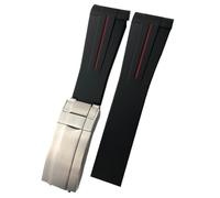 EKSIL Cinturino in gomma con estremità curva, 20 mm, 21 mm, adatto per Rolex Submariner GMT Daytona Deep Sea Dweller Explorer 2 cinturino in silicone, 20mm rose buckle