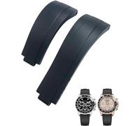 EKSIL Cinturino in gomma con fibbia corta da 20 mm e 21 mm, adatto per Rolex Daytona Submariner Ruolo OYSTERFLEX Yacht Master piccolo polso in silicone, 21mm