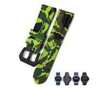 EKSIL Cinturino in gomma da 22 mm, 24 mm, 26 mm, per cinturino sportivo mimetico impermeabile colorato, 22mm, Agata