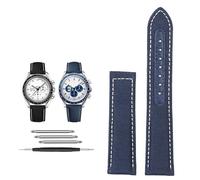 EKSIL Cinturino in nylon per Omega Seamaster 300 Speedmaster AT150 Omega Speedmaster Slubby serie 310.32 da 19 mm 20 mm, 19mm