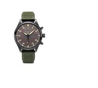EKSIL Cinturino in pelle bovina in nylon ad alta densità per IWC PILOT Portogallo Cinturino in tessuto 20mm 21mm 22mm Bracciale Nero Armygreen Blu Pelle bovina Cintura da polso, 21mm, agata