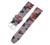 EKSIL Cinturino mimetico per Omega per Swatch MoonSwatch curvo End Silicone Rubber Bracelet Men Women Sport Watch Band Accessorie 20mm, 20mm, Agata