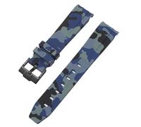 EKSIL Cinturino mimetico per Omega per Swatch MoonSwatch curvo End Silicone Rubber Bracelet Men Women Sport Watch Band Accessorie 20mm, 20mm, agata