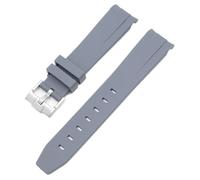 EKSIL Cinturino mimetico per Omega per Swatch MoonSwatch curvo End Silicone Rubber Bracelet Men Women Sport Watch Band Accessorie 20mm, 20mm, Agata