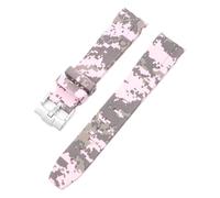 EKSIL Cinturino mimetico per Omega per Swatch MoonSwatch curvo End Silicone Rubber Bracelet Men Women Sport Watch Band Accessorie 20mm, 20mm, Agata