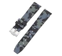 EKSIL Cinturino mimetico per Omega per Swatch MoonSwatch curvo End Silicone Rubber Bracelet Men Women Sport Watch Band Accessorie 20mm, 20mm, Agata