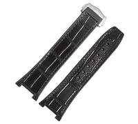 EKSIL Sostituzione Per Omega Constellation Double Eagle 131.133 Series Cinturino Manhattan Gomma Vacchetta Maschio Osservatorio Strap Notch 25-14mm, 25-14mm