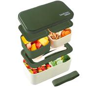 EKsma Bento Box for adulti, Lunch Box giapponese impilabile tutto in uno con set di utensili rimovibili e, contenitore for alimenti ideale for la preparazione dei pasti, il lavoro e in viaggio